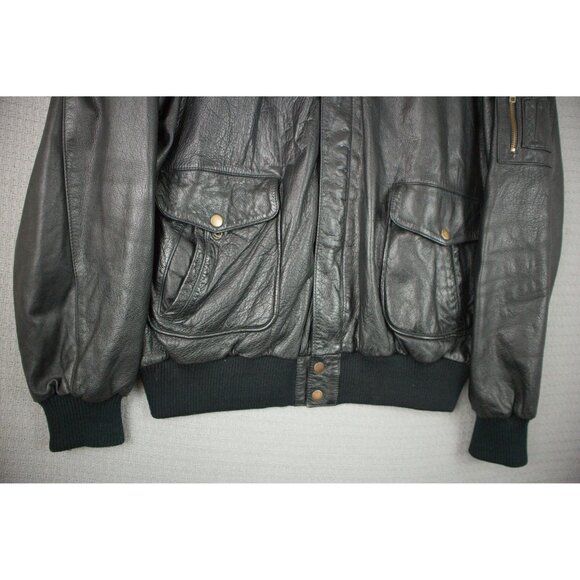 Wilsons Leather Vintage Bomber Leather Jacket Mens Small - Picture 4 of 8